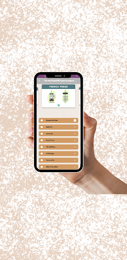 Android application Coffee preparation methods screenshort