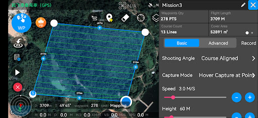 Android application Rainbow Pilot for DJI Mini3 screenshort