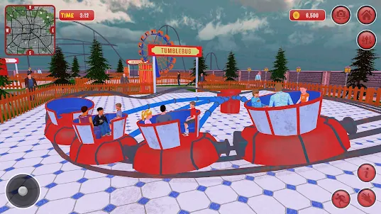 Theme Park RollerCoaster Sim