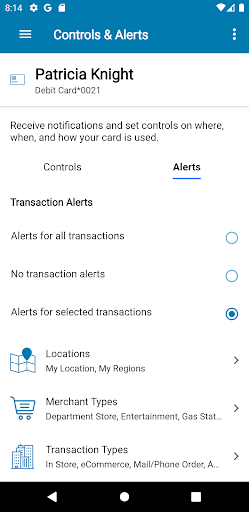 Android application SCI Card Manager screenshort