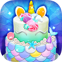 「Unicorn Mermaid Cake」圖示圖片