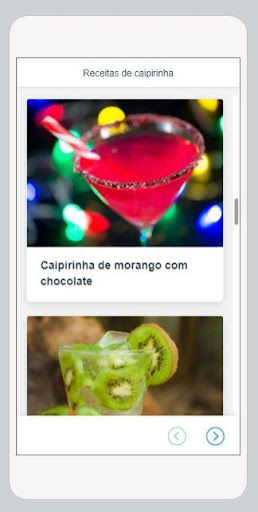 Android application Receitas de Caipirinha screenshort