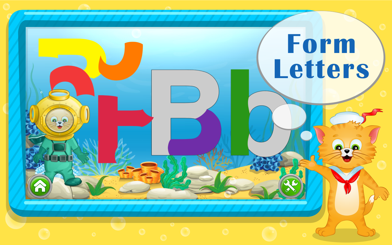 Android application Learn ABC Letters with Captain Cat screenshort