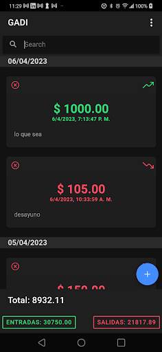 Android application GADI screenshort
