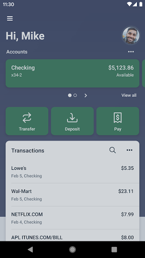 F&M Bank Mobile Screen 2