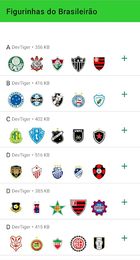 Android application Figurinhas do Brasileirão screenshort