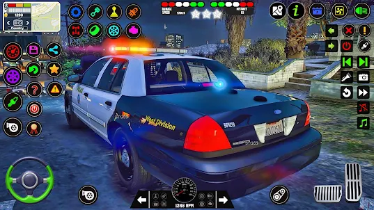 米国警察のカードライビングチェイスシム: パトカー ゲーム