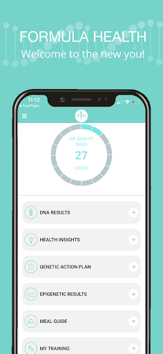 Android application Formula Health screenshort