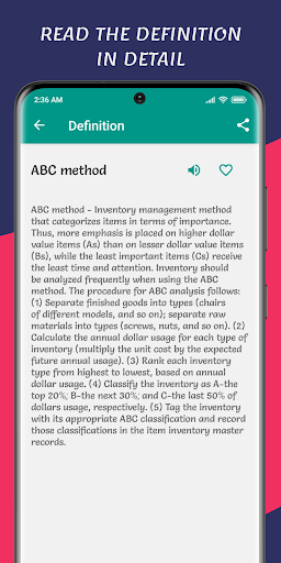 Economics Dictionary Screen 3