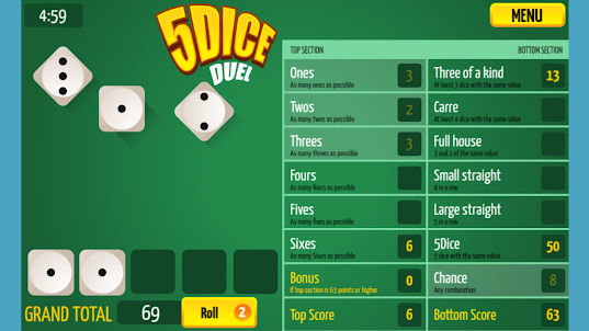 5 Roll: Dice Game