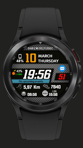 Android application NB010 Digital watch face screenshort