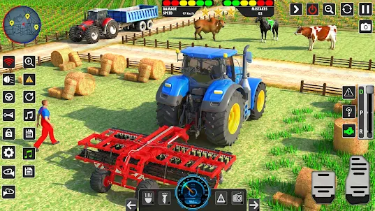Real Tractor Driving Games