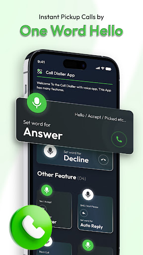 Android application Touchless Dialer: call logs screenshort