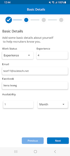 HR2eazy VX Jobseeker Screen 3