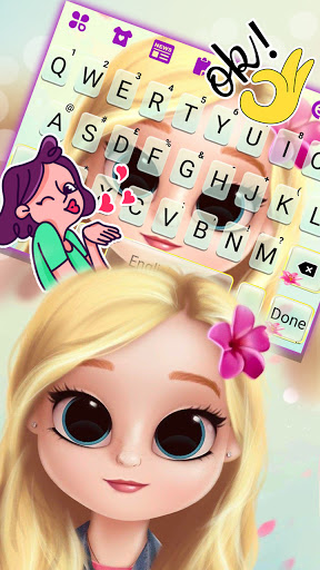 Kawaii Doll Girl Keyboard Back Screen 3