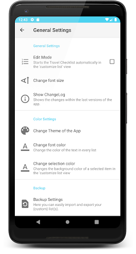 Travel CheckList Screen 3