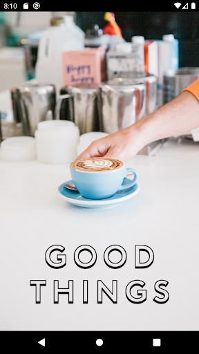 Android application Good Things Cafe screenshort