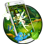 Cover Image of Tải xuống Green Fairy Butterfly-APUS Stylish Theme 2.0 APK