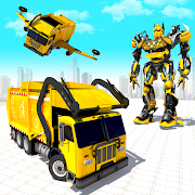 Heavy Garbage Truck Robot Wars: flying robot games