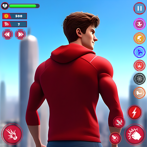 Spider Fighter man hero logo
