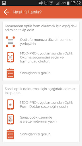 Android application Güray Küçük Optik Okuma screenshort