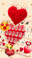 screenshot of Red Valentine Hearts Theme