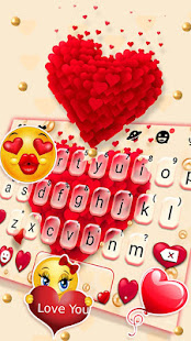 Red Valentine Hearts Keyboard Theme 7.0.0_0113 APK screenshots 3