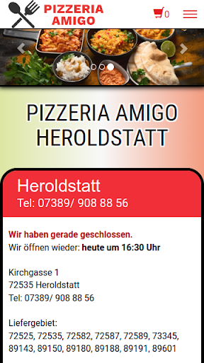 Android application Pizzeria Amigo Heroldstatt screenshort
