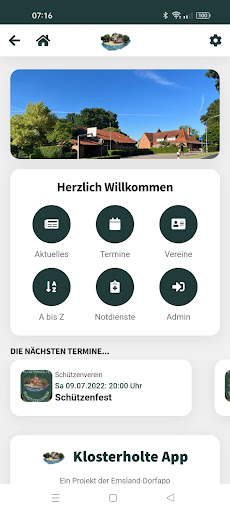 Klosterholte App Screen 2