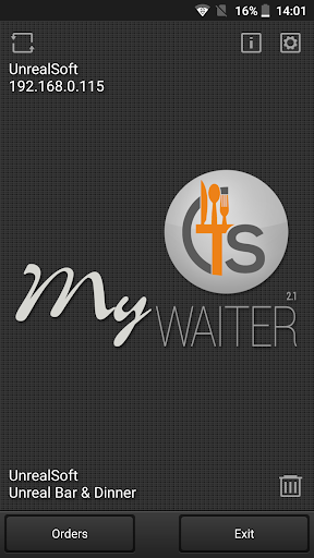 Android application MyWaiter screenshort