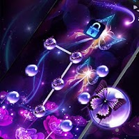 Neon Butterfly - App Lock Master Theme
