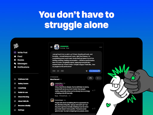 Screenshot of TalkLife: Peer Support