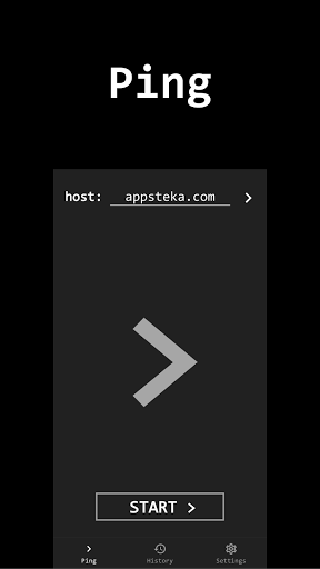 Android application Ping screenshort