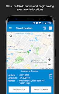 Save Location GPS Screenshot