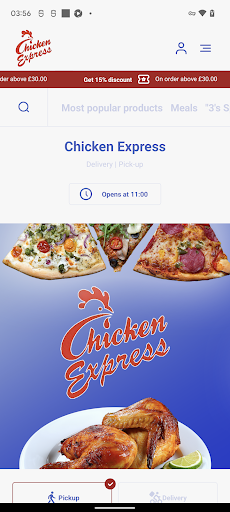 Android application Chicken Express screenshort