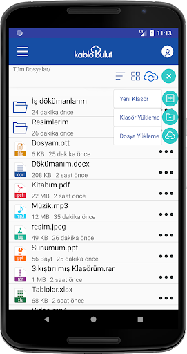 Android application Kablo Bulut screenshort