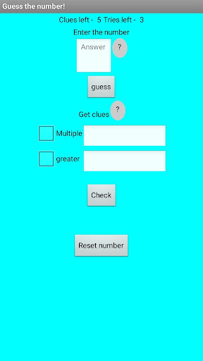 Guess the number! Screen 2
