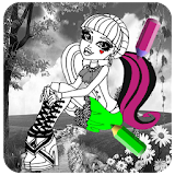 Monster Girls Coloring Game icon