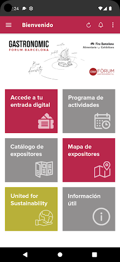 Android application Gastronomic Forum Barcelona screenshort