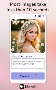 monAI - AI Art Generator Bildschirmfoto