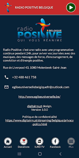 Radio Positive Belgique Screen 2