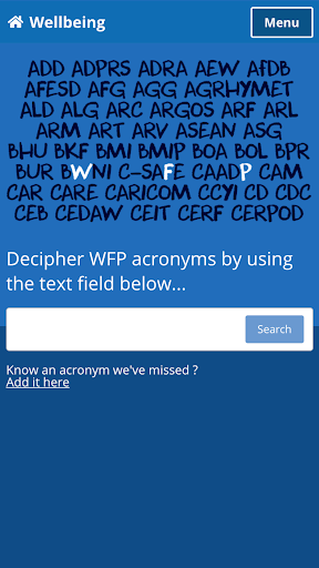 Android application WFP Wellbeing screenshort