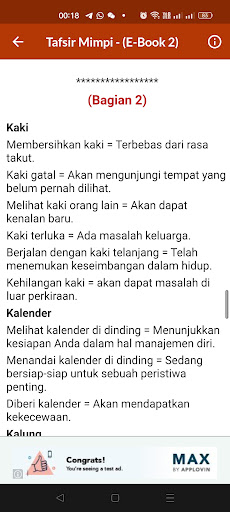 Tafsir Mimpi (Menurut ISLAM) Screen 2
