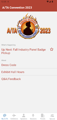 Android application A/TA Convention screenshort
