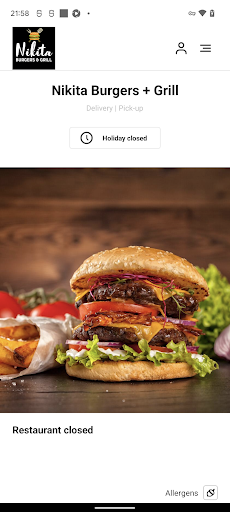 Android application Nikita Burgers + Grill screenshort