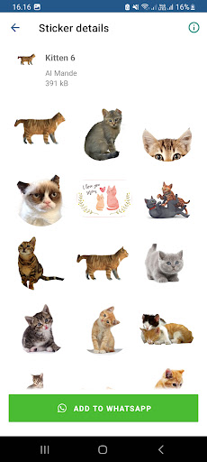 Kitten Cat WhatsApp Stickers Screen 3