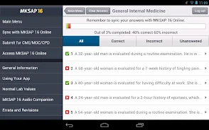 MKSAP 16 Tablet Edition Screenshot