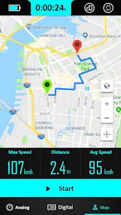 GPS 속도계 : 주행 거리계 과 속도 트래커 앱