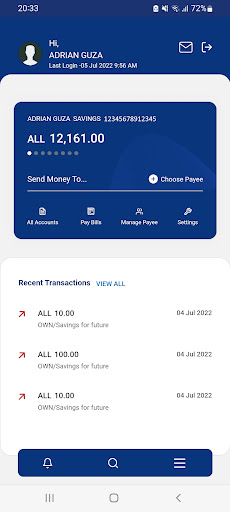 Android application UBA Mobile screenshort