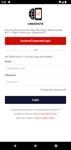 Android application Acciona Linked Site screenshort
